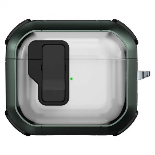 Футляр протиударний Locking Button для навушників Airpods 3 Apple Green
