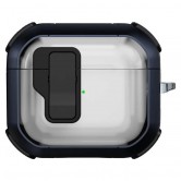 Футляр противоударный Locking Button для наушников Airpods 3 Blue