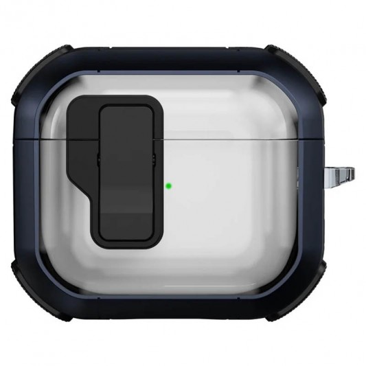 Футляр протиударний Locking Button для навушників Airpods 3 Blue