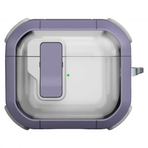 Футляр протиударний Locking Button для навушників Airpods 3 Light Purple
