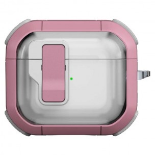 Футляр протиударний Locking Button для навушників Airpods 3 Pink