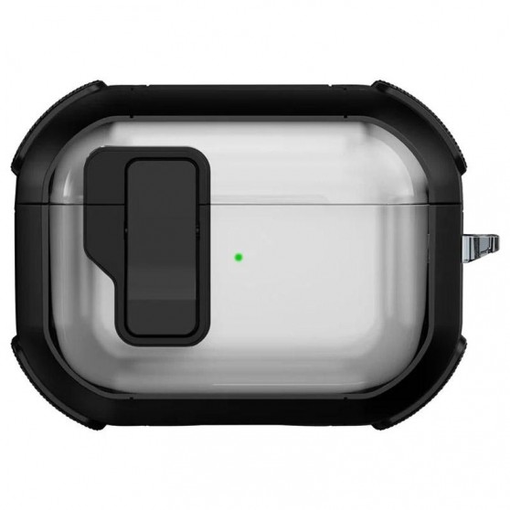 Футляр протиударний Locking Button для навушників Airpods Pro Black