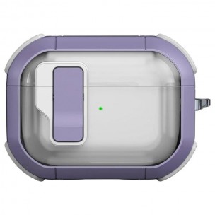 Футляр противоударный Locking Button для наушников Airpods Pro Light Purple