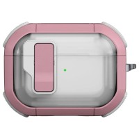 Футляр противоударный Locking Button для наушников Airpods Pro 2 / Pro Pink