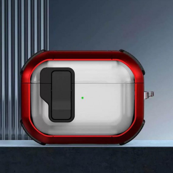 Футляр протиударний Locking Button для навушників Airpods Pro 2 / Pro Red