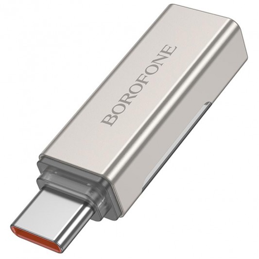 Перехідник Borofone BV25 Type-C male to Type-C female Gray - зображення 2 