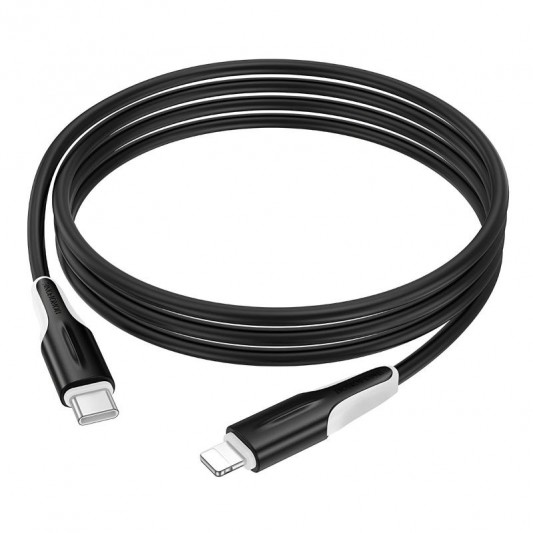 Дата кабель Borofone BX119 New Type-C to Lightning 27W (1m) Black - зображення 3 