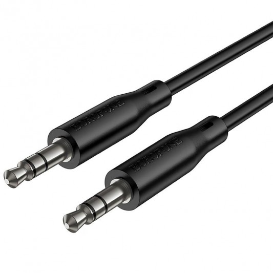 Аудіо кабель Aux Borofone BL26 Standard (1m) Black - зображення 1 