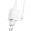 Блок питания Borofone BN14 Royal PD30W+QC3.0 (1USB-A/1C) + кабель Type-C to Lightning White