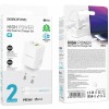 Блок питания Borofone BN14 Royal PD30W+QC3.0 (1USB-A/1C) + кабель Type-C to Lightning White