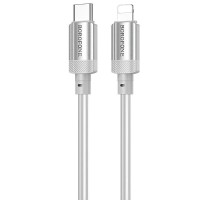 Дата кабель Borofone BX108 Start silicone Type-C to Lightning 27W (1m) Gray