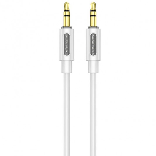Аудіо кабель Aux Borofone BL20 True sound silicone (1m) White - зображення 3 
