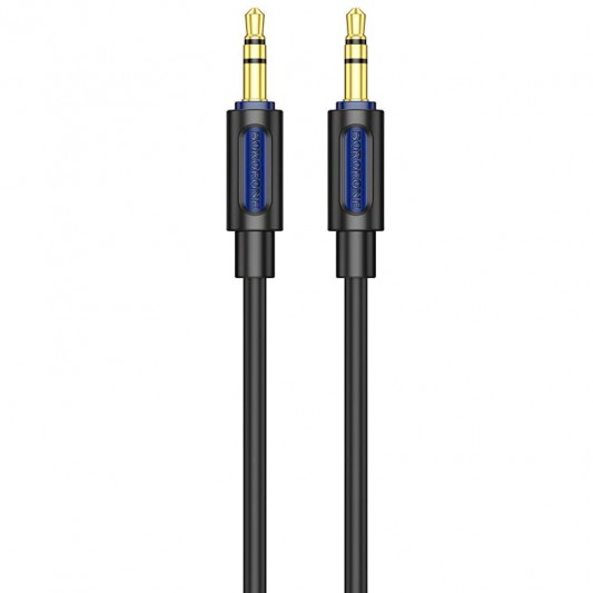 Аудіо кабель Aux Borofone BL20 True sound silicone (1m) Black
