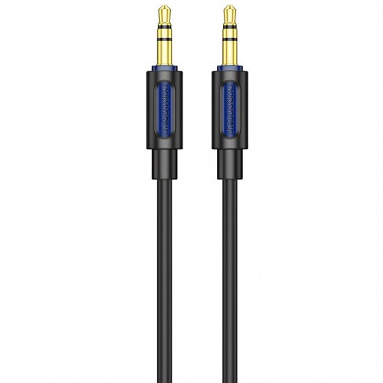 Аудіо кабель Aux Borofone BL20 True sound silicone (1m) Black