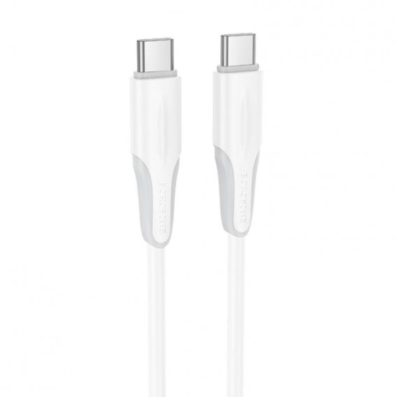 Дата кабель Borofone BX119 New Type-C to Type-C 60W (1m) White