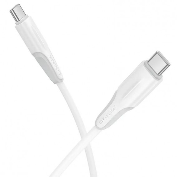 Дата кабель Borofone BX119 New Type-C to Type-C 60W (1m) White