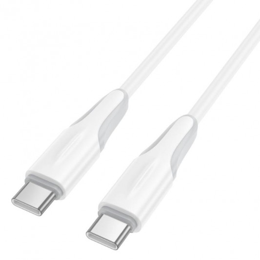 Дата кабель Borofone BX119 New Type-C to Type-C 60W (1m) White - зображення 2 