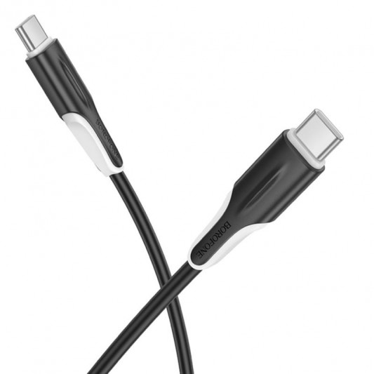 Дата кабель Borofone BX119 New Type-C to Type-C 60W (1m) Black - зображення 1 