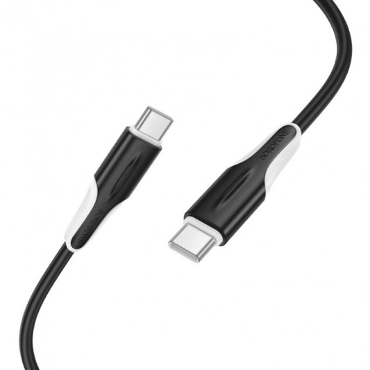 Дата кабель Borofone BX119 New Type-C to Type-C 60W (1m) Black - зображення 2 