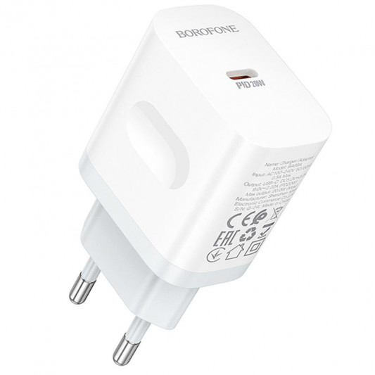 МЗП Borofone BA99A Breeze PD20W (1USB-C) White - зображення 1 