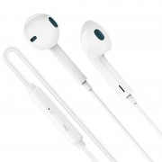 Навушники Borofone BM100 Fuente universal with microphone (3.5mm/1.2m) White