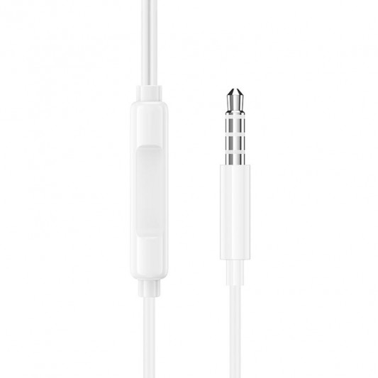 Навушники Borofone BM100 Fuente universal with microphone (3.5mm/1.2m) White - зображення 2 