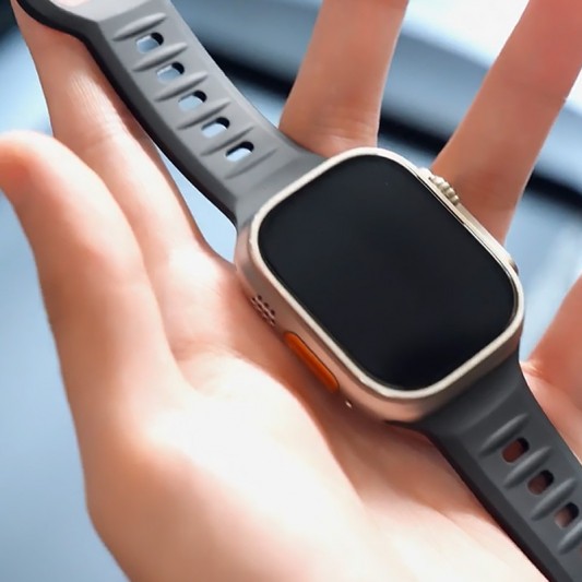 Ремінець BlueO Fluoro Rubber Sport для Apple Watch 42(ser.1-3)/44/45/46/49mm Black - зображення 1 