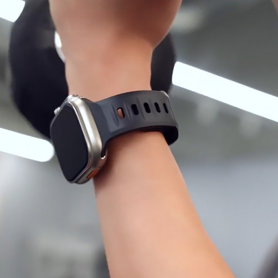 Ремінець BlueO Fluoro Rubber Sport для Apple Watch 42(ser.1-3)/44/45/46/49mm Black