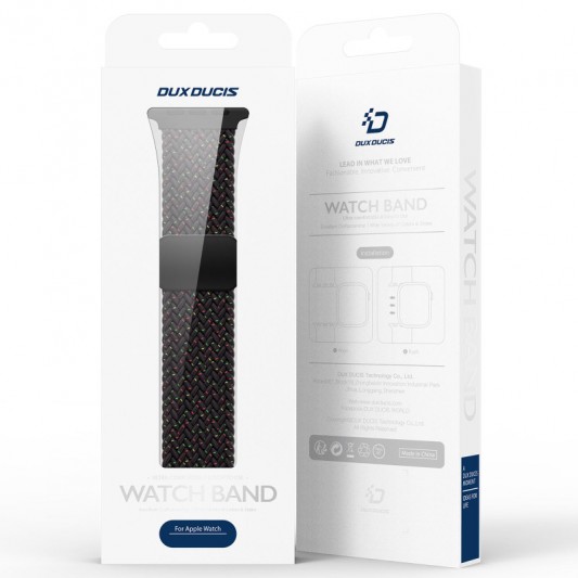 Ремінець Dux Ducis Nylon Woven для Apple Watch 38/40/41/42mm(ser.10) Black Unity - зображення 5 