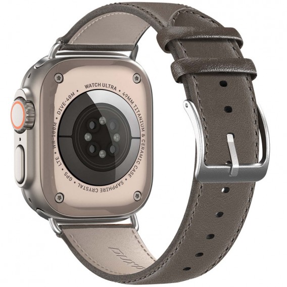Ремінець Dux Ducis Leather Strap Classic для Apple Watch 38/40/41/42mm(ser.10) Grey
