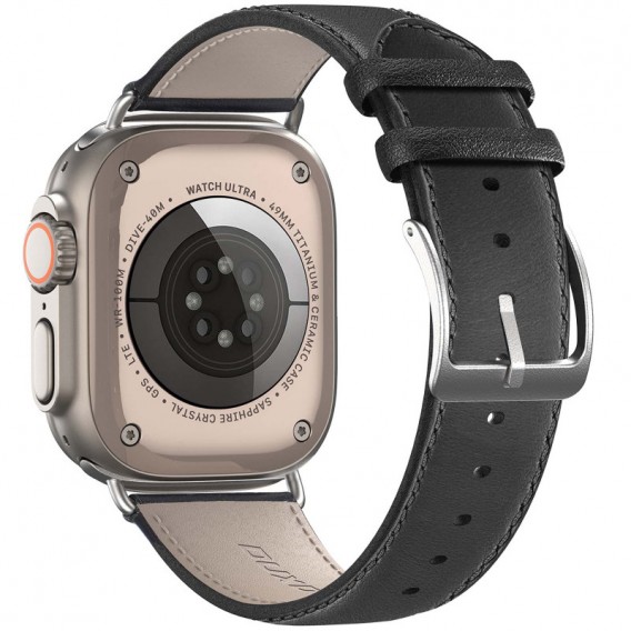 Ремінець Dux Ducis Leather Strap Classic для Apple Watch 42(ser.1-3)/44/45/46/49mm Black