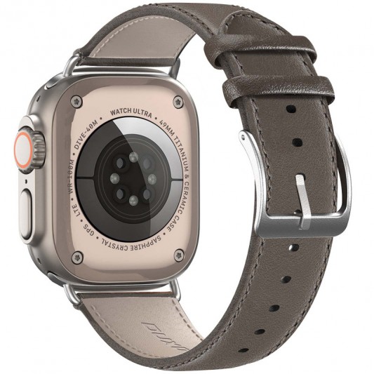Ремінець Dux Ducis Leather Strap Classic для Apple Watch 42(ser.1-3)/44/45/46/49mm Grey - зображення 1 