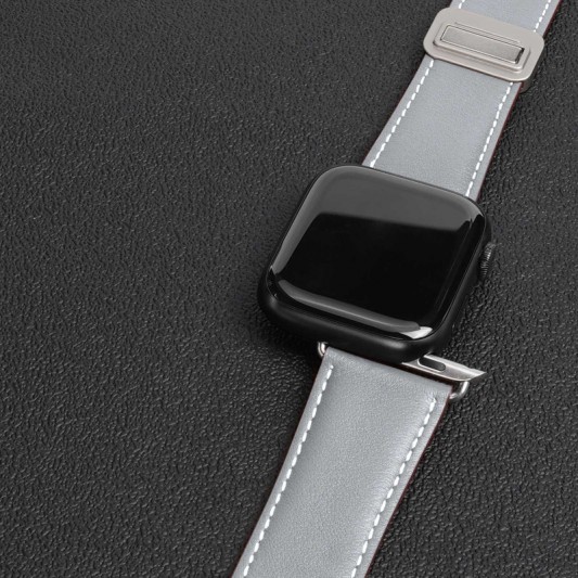 Ремінець Dux Ducis Genuine Leather для Apple Watch 38/40/41/42mm(ser.10) Grey - зображення 2 