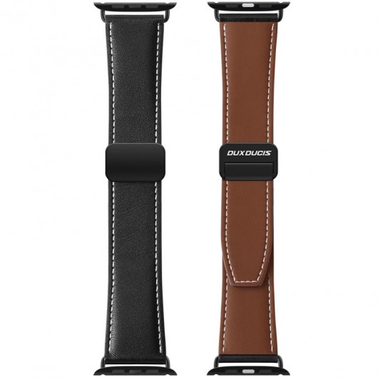 Ремінець Dux Ducis Genuine Leather для Apple Watch 38/40/41/42mm(ser.10) Black - зображення 1 