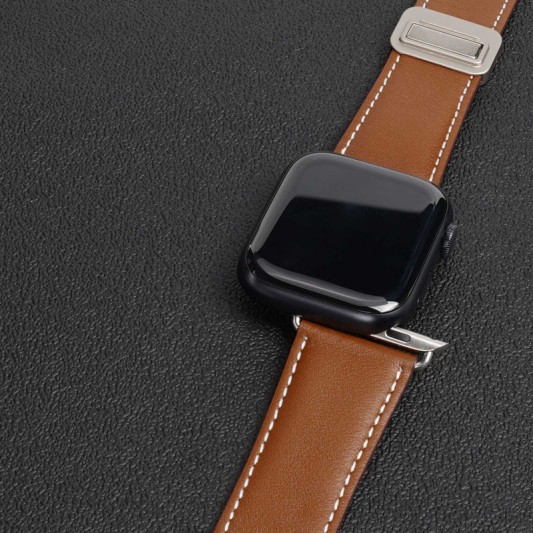 Ремінець Dux Ducis Genuine Leather для Apple Watch 38/40/41/42mm(ser.10) Brown - зображення 2 