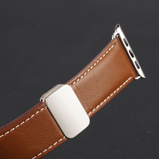 Ремінець Dux Ducis Genuine Leather для Apple Watch 38/40/41/42mm(ser.10) Brown - зображення 3 