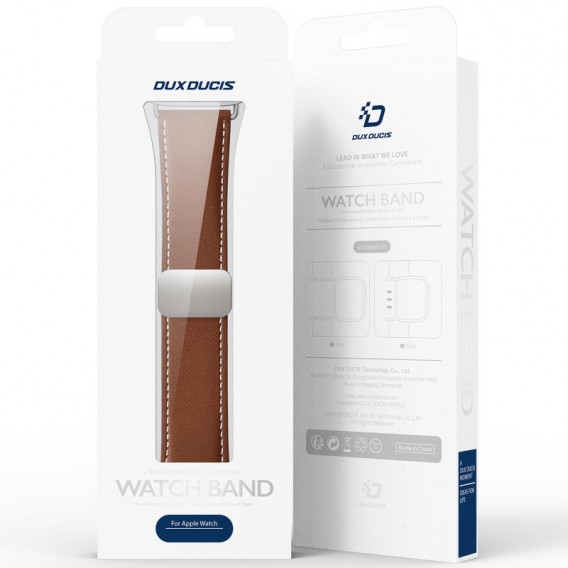 Ремінець Dux Ducis Genuine Leather для Apple Watch 42(ser.1-3)/44/45/46/49mm Brown