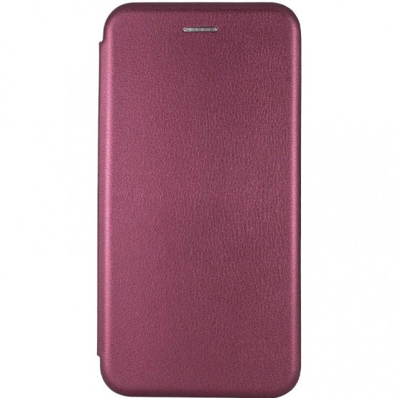 Кожаный чехол-книга Classy для Apple iPhone 13/14 (6.1") Бордовый