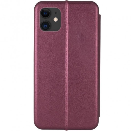 Шкіряний чохол-книжка Classy для Apple iPhone 13 / 14 (6.1") Бордовий - зображення 2 