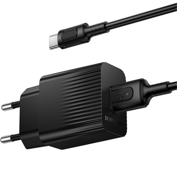 Блок живлення Borofone BAS71A Source 10.5W (1USB-A) + кабель USB to Type-C Black