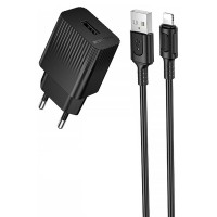 Блок питания Borofone BAS71A Source 10.5W (1USB-A) + кабель USB to Lightning Black