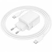 МЗП Borofone BN29 Fuente PD30W+QC3.0 (1USB-A/1C) + кабель Type-C to Type-C White