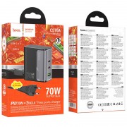 МЗП Hoco CS76A Star Speed PD70W (1USB-A/2C) Midnight Black
