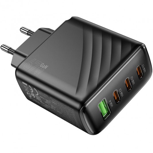 МЗП Hoco CS27A Supply PD67W (1USB-A/3C) Black - зображення 2 