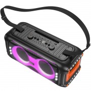Bluetooth колонка Hoco HA9 Kayman + два мікрофона Black