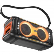 Bluetooth колонка Hoco HA9 Kayman + два мікрофона Black