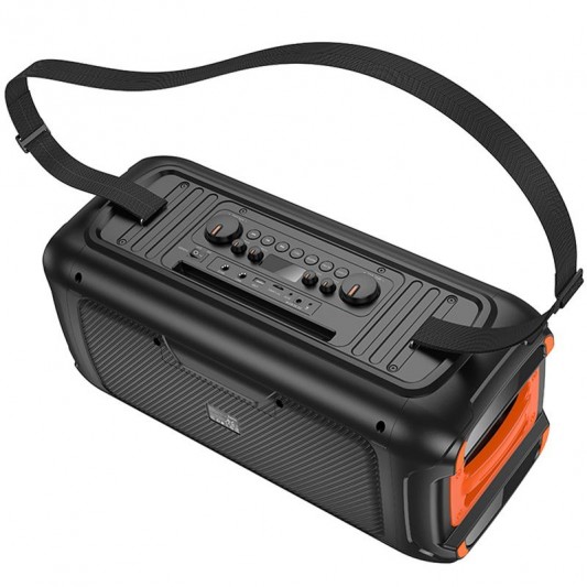 Bluetooth колонка Hoco HA9 Kayman + два мікрофона Black - зображення 6 