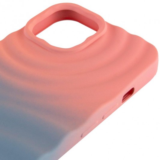 Чохол TPU ColorWave для Apple iPhone 12 Pro / 12 (6.1") Peach / Sky - зображення 3 