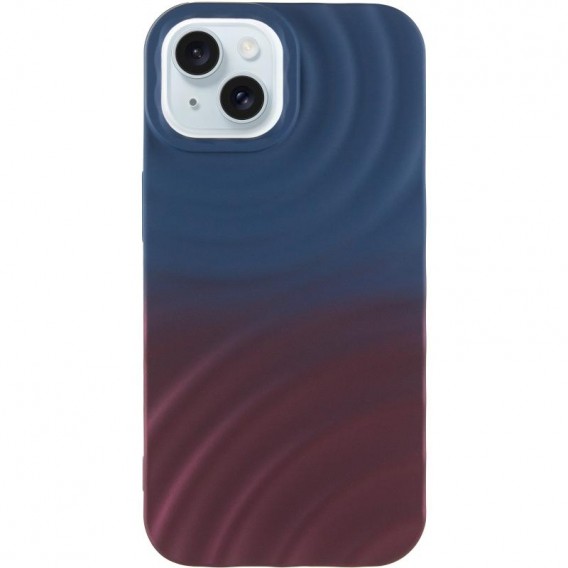 Чехол TPU ColorWave для Apple iPhone 15 (6.1") Navy Blue / Plum