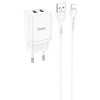 МЗП Hoco N25 Maker (2USB-A) + USB to Lightning White